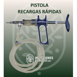 Pistola recargas rápidas, dosificadora gran volumen