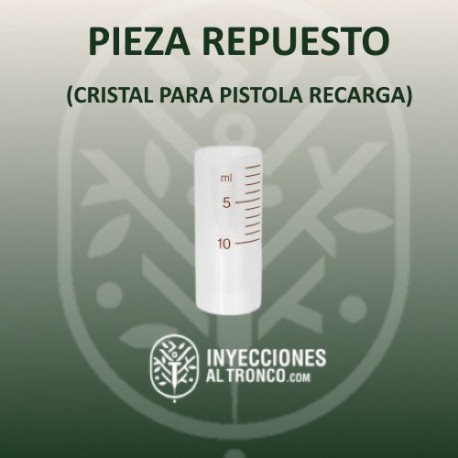 Pieza repuesto jeringa dosificadora CRISTAL